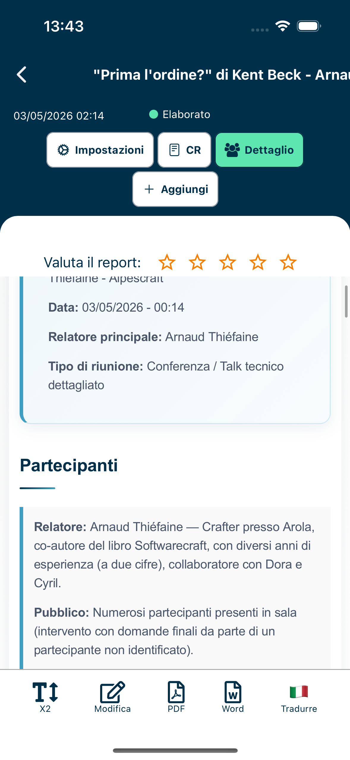Aperçu de l’application Geremy